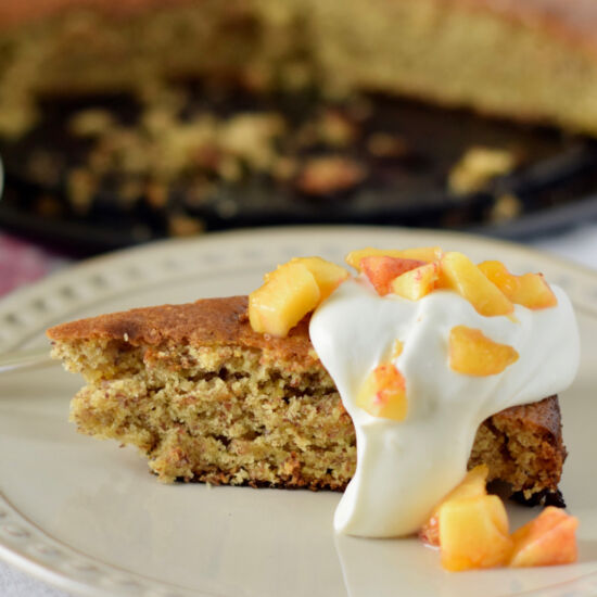 Fresh Peach Almond Torte