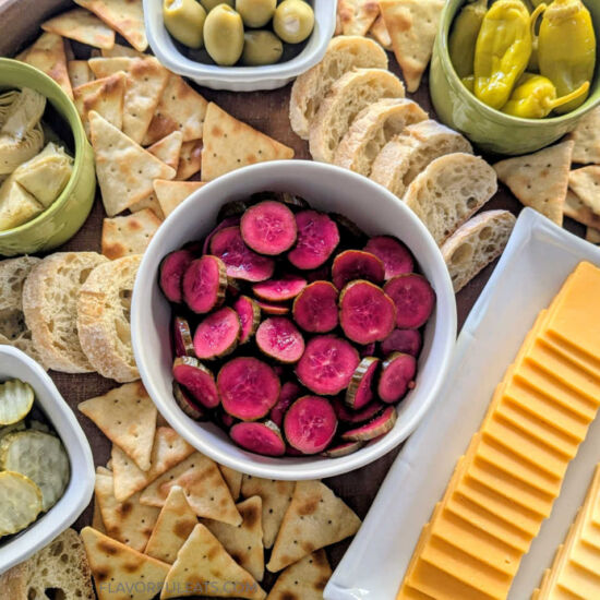 Pink Pickled Cucumbers