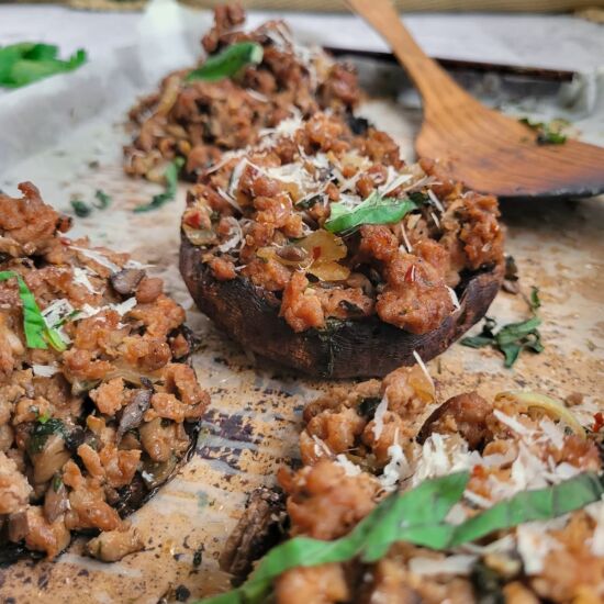 Sausage Stuffed Portobellos