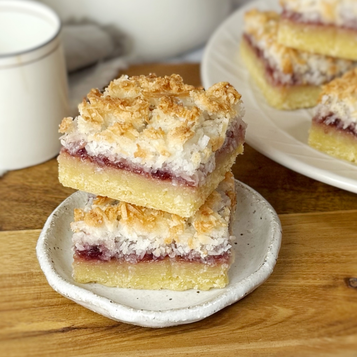 Raspberry Coconut Slice