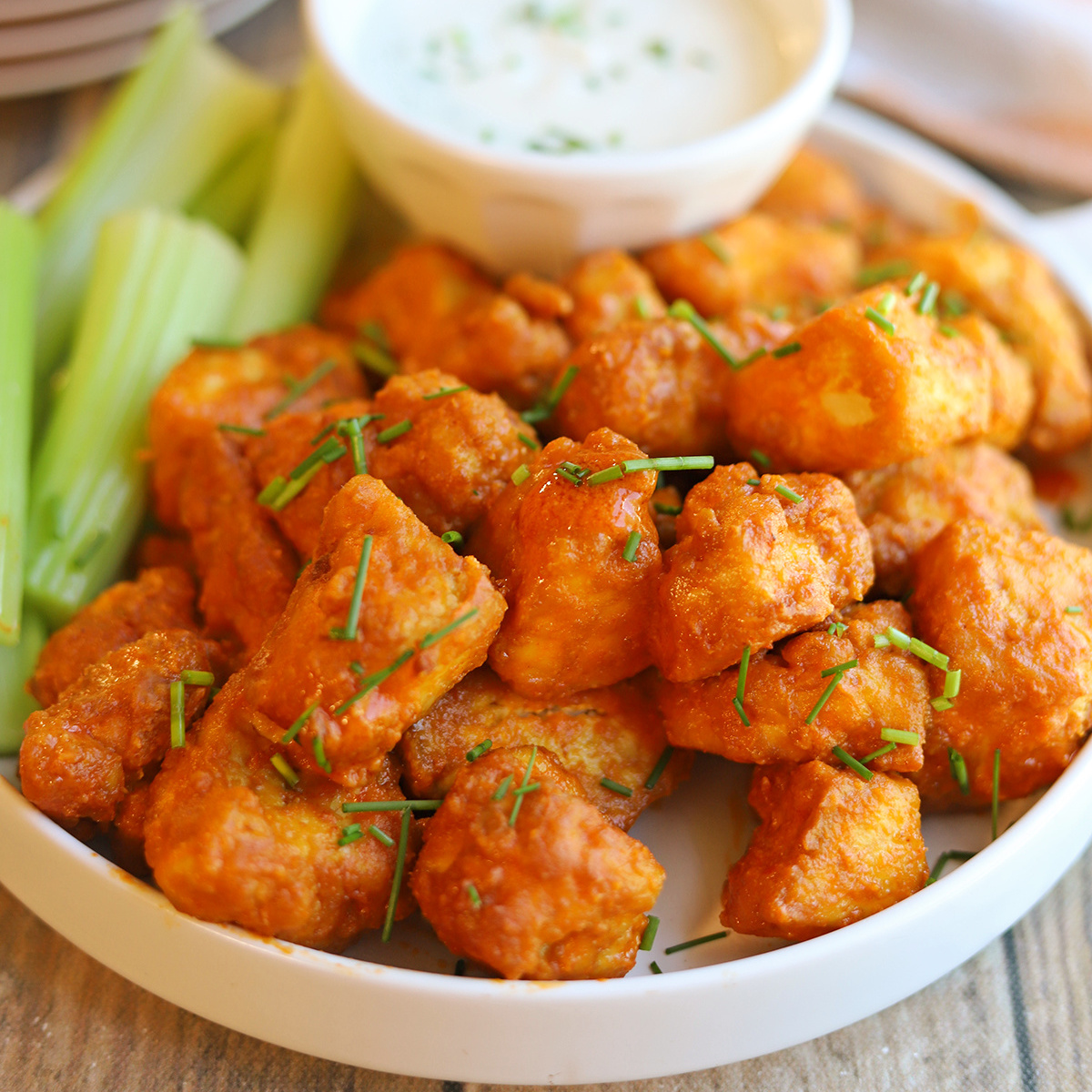 Crispy Buffalo Tofu Bites