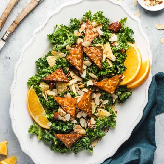Orange Kale Salad With Tempeh