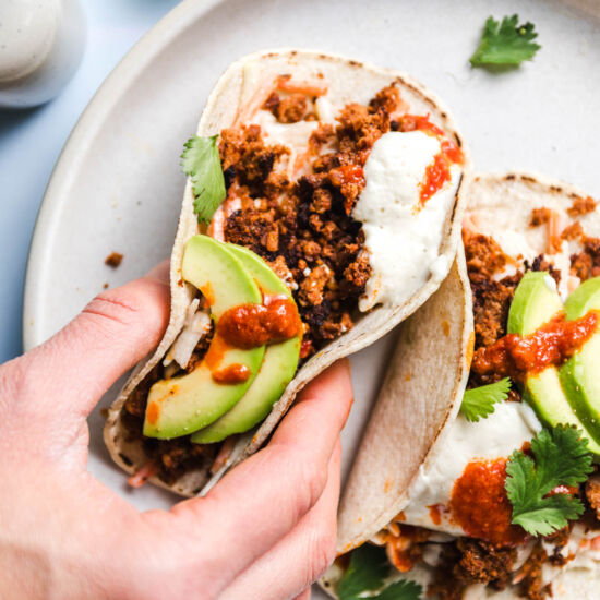 Vegan Tacos with Cauliflower Meat