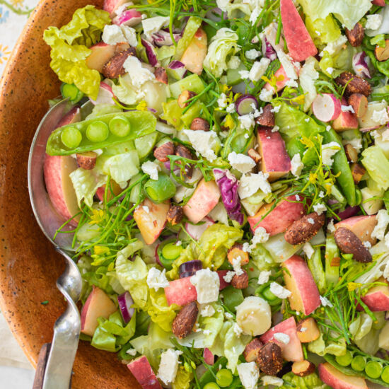 Summer Peach & Veggie Chopped Salad
