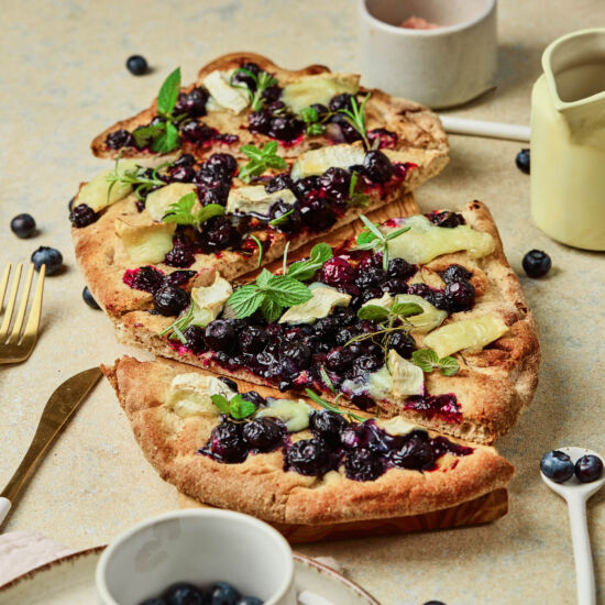 Blueberry Goat Cheese Flatbread