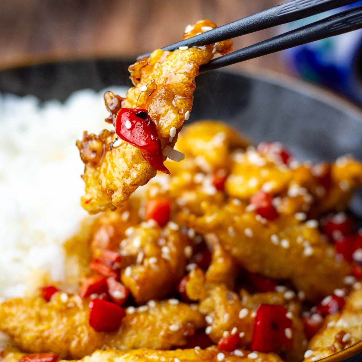 Crispy Teriyaki Chicken With Rice