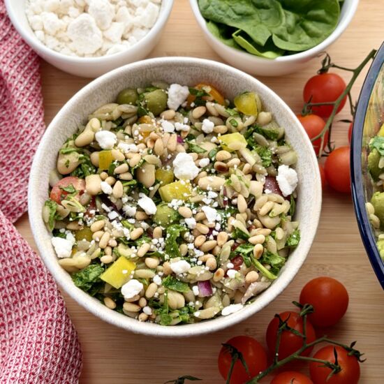 Mediterranean Cassava Orzo Salad