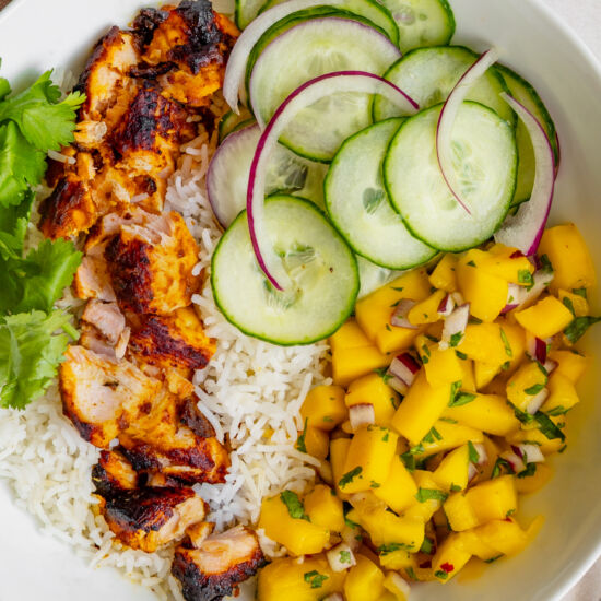 Curried Air Fryer Salmon Bowl