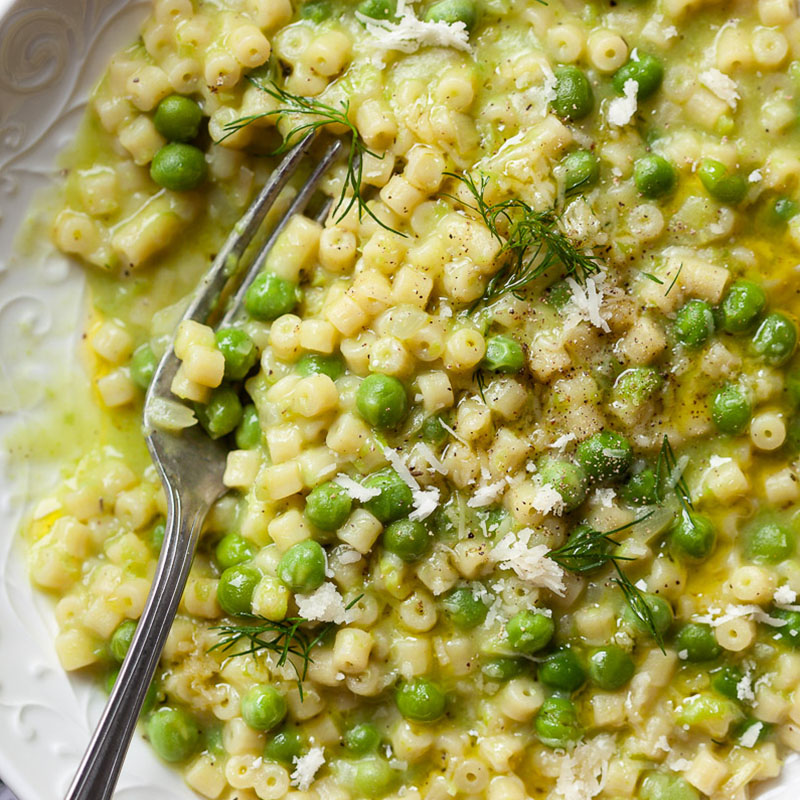 One-Pot Pasta with Peas