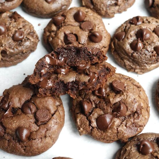 Fudgy Double Chocolate Cookies