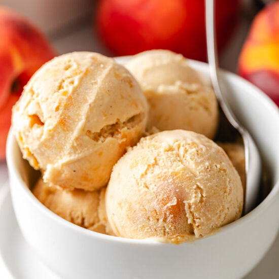 Brown Sugar Peach Ice Cream