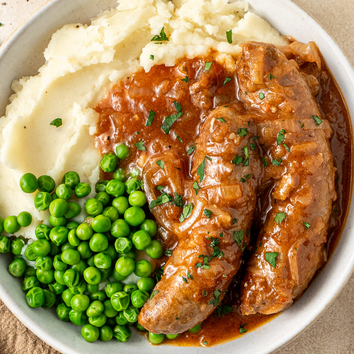 Slow Cooker Devilled Sausages