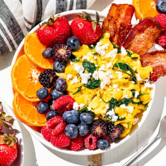 Spinach Scrambled Eggs