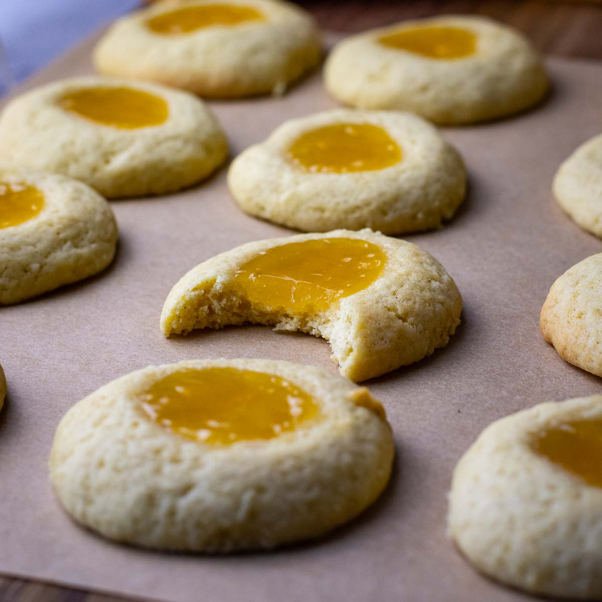 Sourdough Lemon Thumbprint Cookies