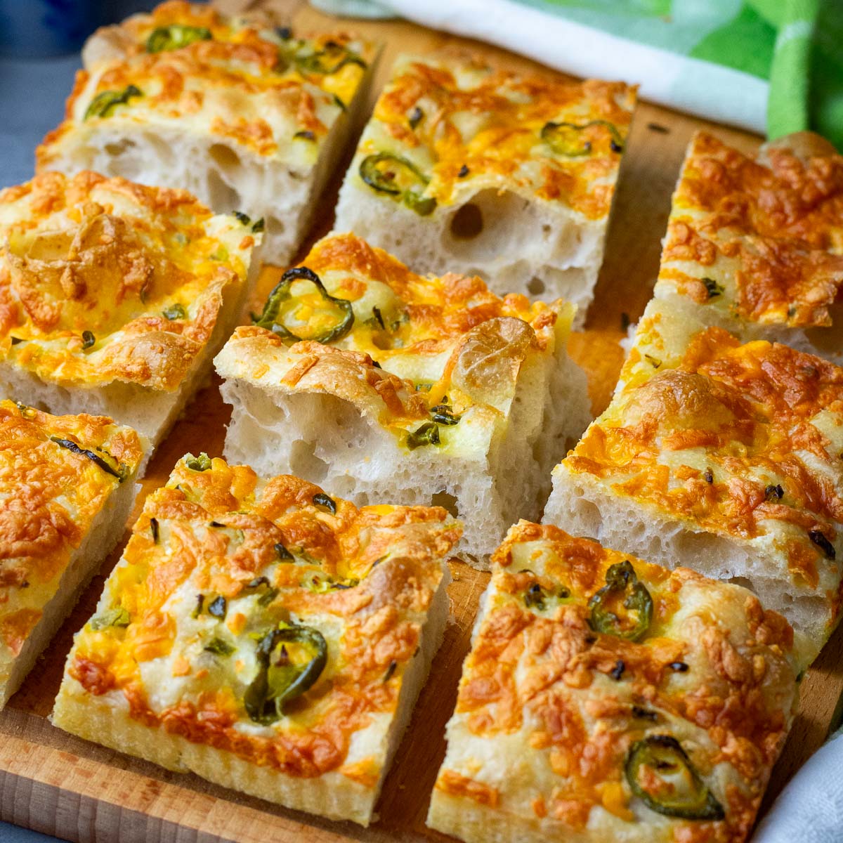 Jalapeño Cheddar Sourdough Focaccia