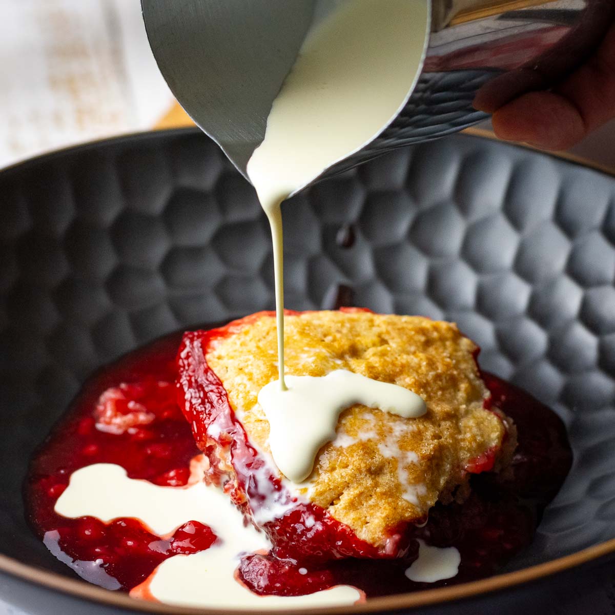 Sourdough Strawberry Cobbler