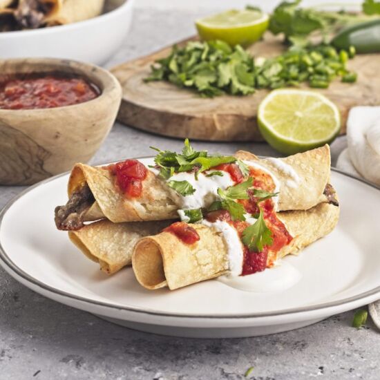 Crispy Bean and Cheese Taquitos
