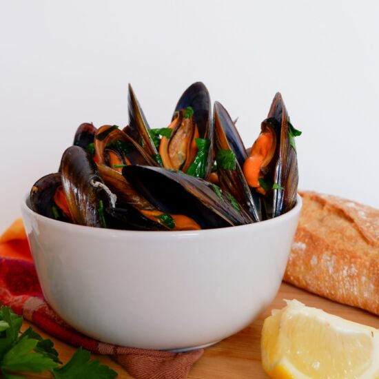 Steamed Mussels in White Wine