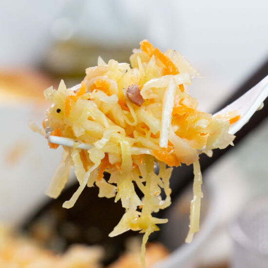 Crunchy Pickle Slaw with Bacon Bits
