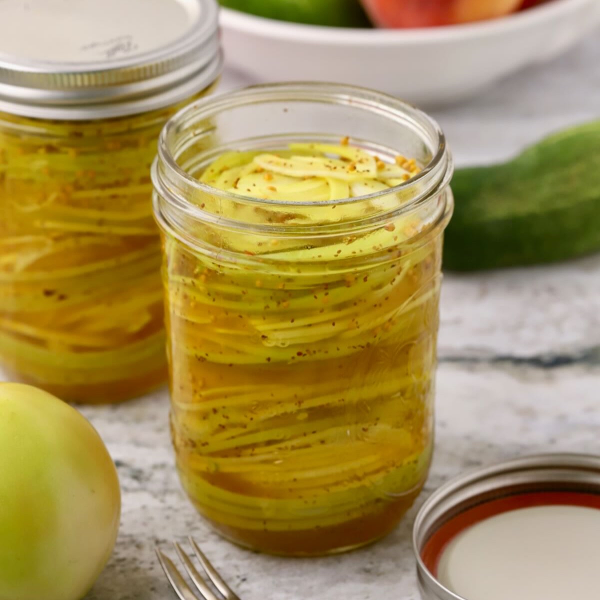 Sweet Pickled Green Tomatoes
