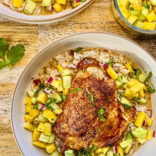 Tropical Chicken Thigh Bowls