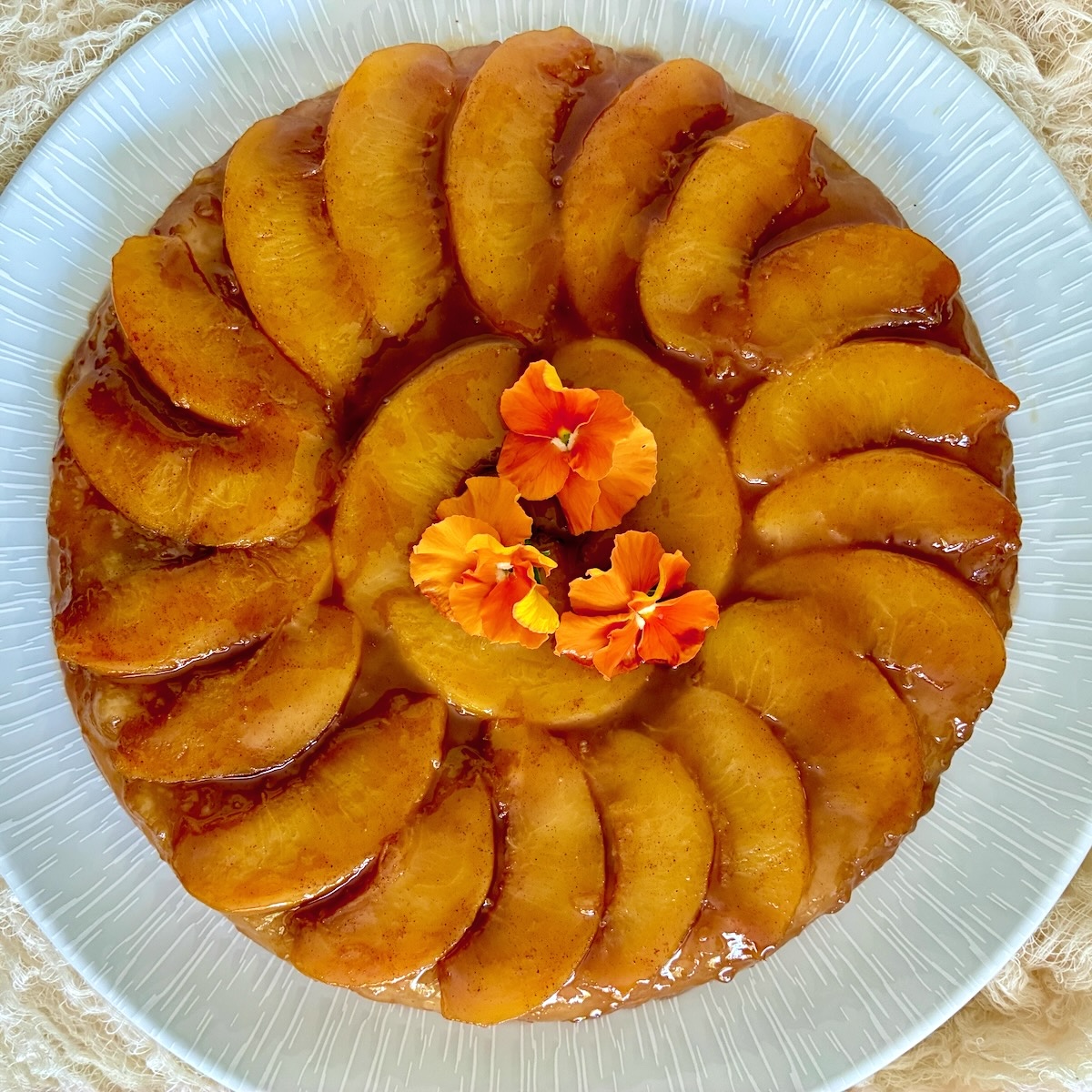 Upside-Down Peach Tart